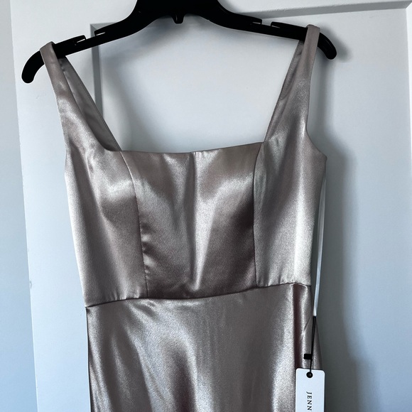 Jenny Yoo Ariana Bridesmaid Elegant Satin Evening Gown - Picture 7 of 10